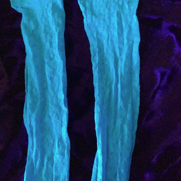 Fredericks LACE SEAMED thigh high stockings 80s Rare Vtg Also black/White - Picture 7 of 7